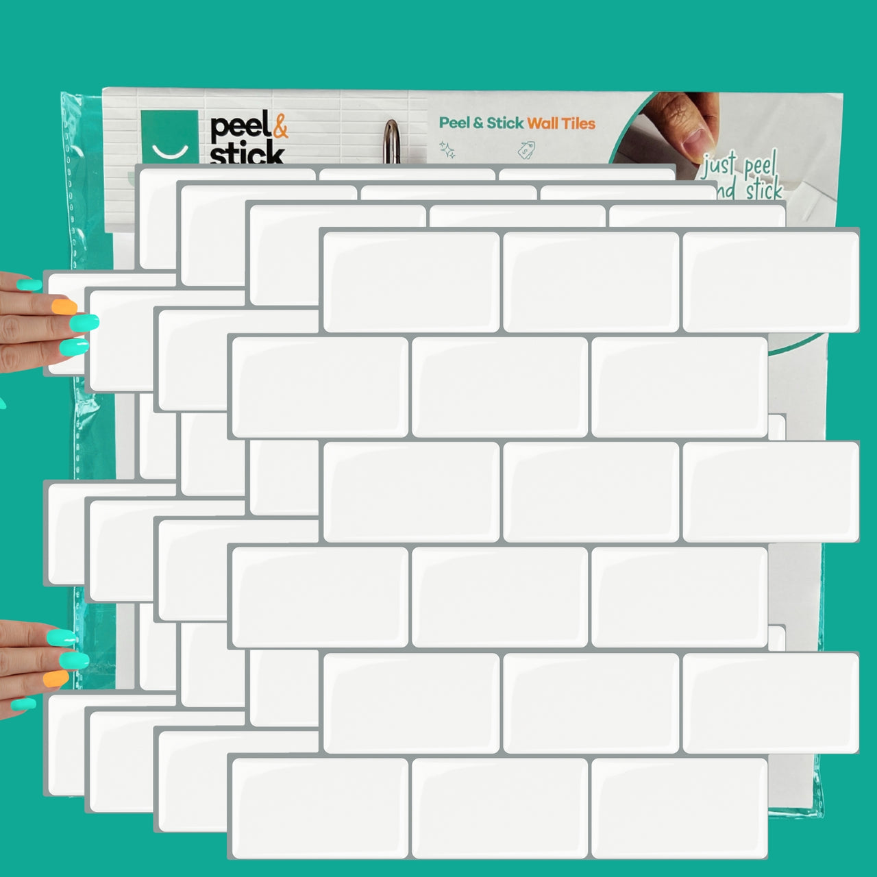 Subway Wall Tile Classic | White with Grey Grout