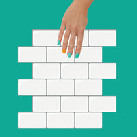 Thumbnail for Subway Wall Tile Classic | White with Grey Grout