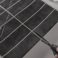 Thumbnail for easy to cut grey stacked subway tiles