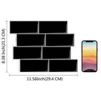 Thumbnail for black subway peel and stick tile measurements