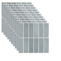 Thumbnail for 10 pack of blue stacked subway vinyl wall tiles