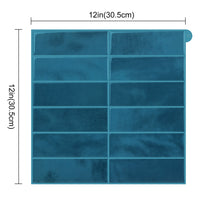 Thumbnail for Stacked Subway Wall Tile | Turquoise Blue with Turquoise Blue Grout