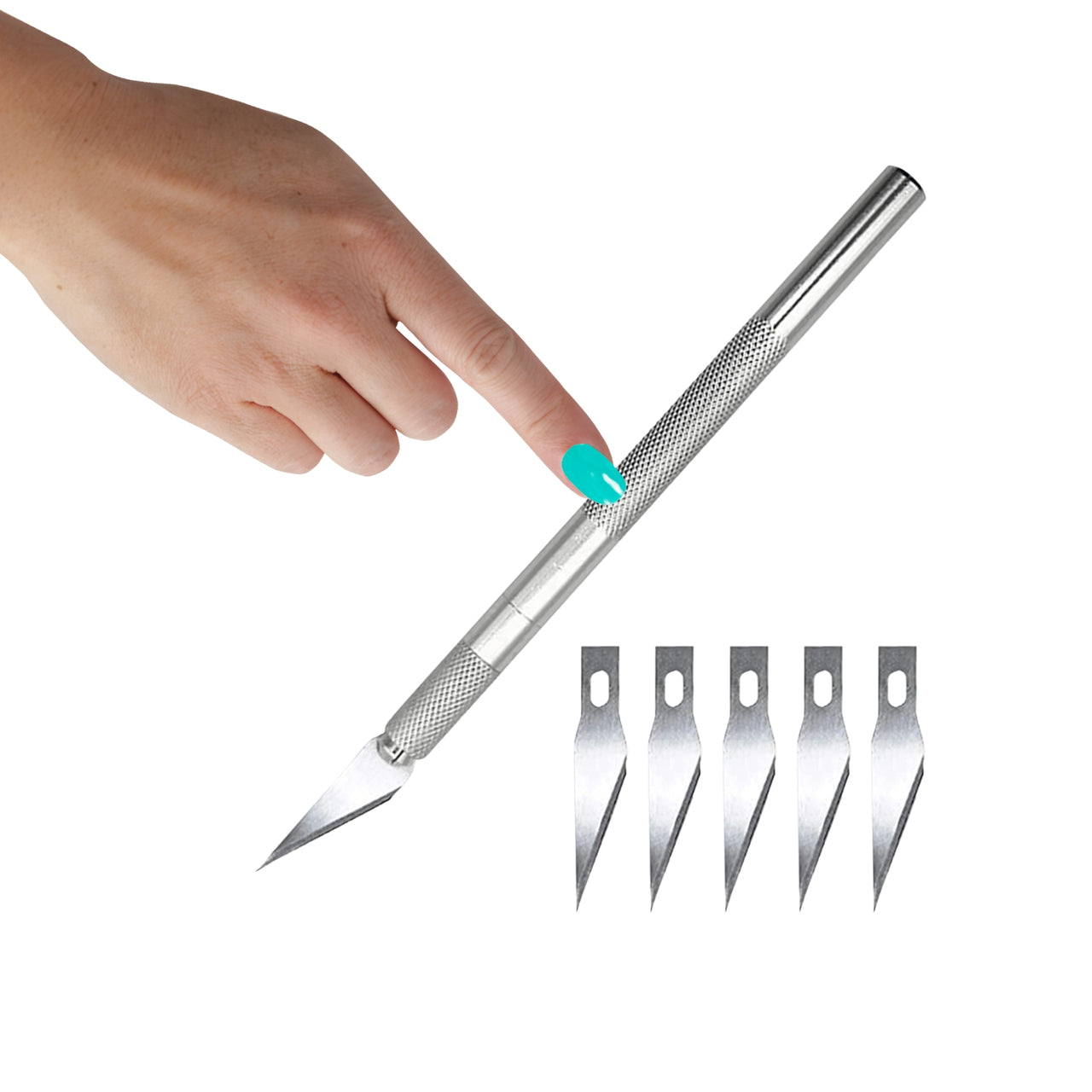 Craft Knife | Round Pencil Grip with 5 Blades