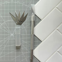 Thumbnail for Craft knife for cutting peel and stick wall tiles