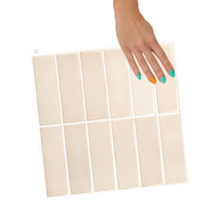 Thumbnail for Stacked Subway Wall Tile | Cream with White Grout