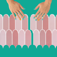 Thumbnail for Pink feather tiles interlocking