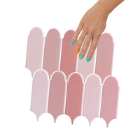 Thumbnail for Feather Wall Tile | Pink with White Grout
