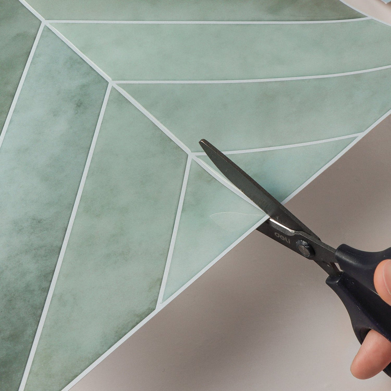 green chevron peel and stick tiles easy to cut