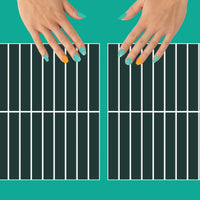 Thumbnail for Dark green peel and stick kit kat tiles interlocking