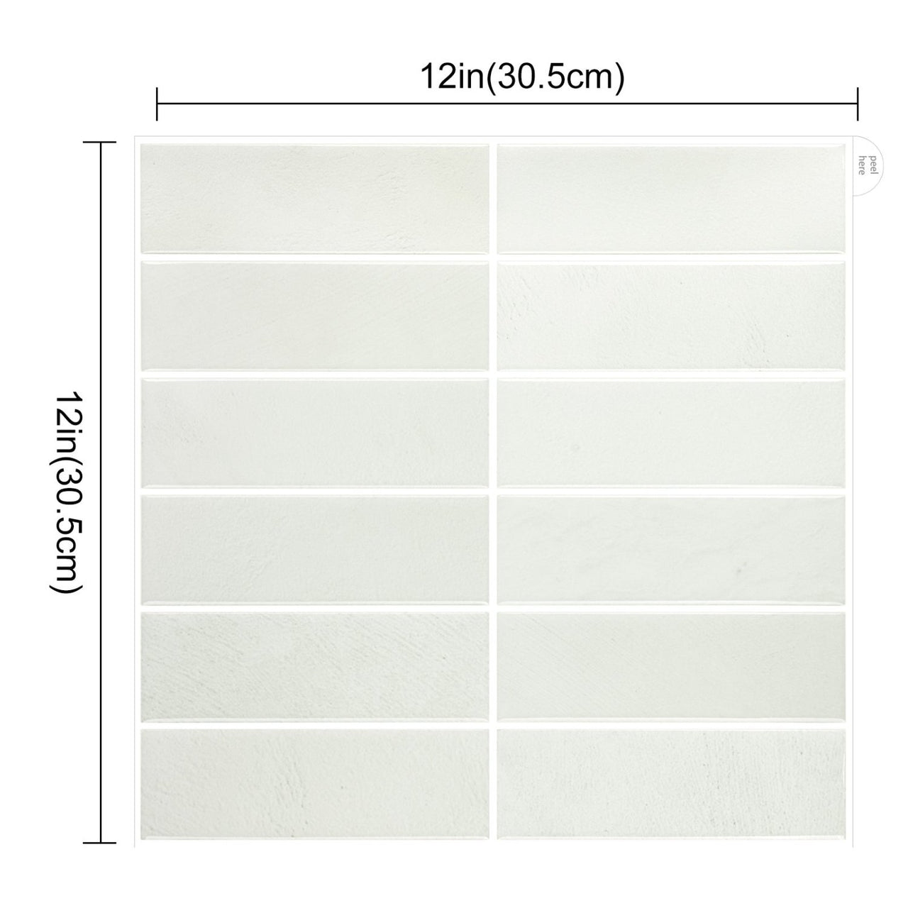 Off white stacked peel and stick tile subway tile measurements 