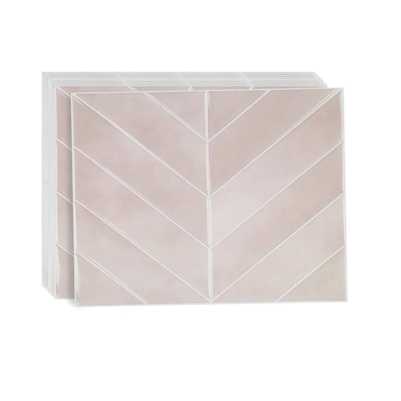 10 pack of pink chevron peel and stick tiles