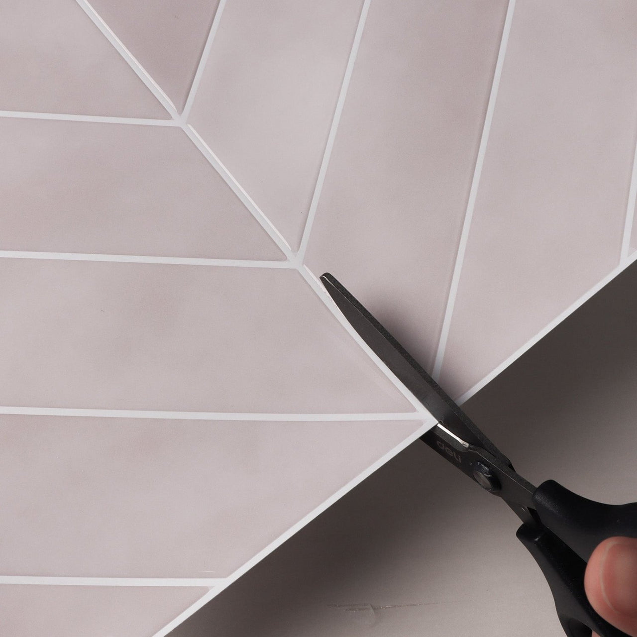 easy to cut pink chevron peel and stick tiles