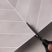 Thumbnail for easy to cut pink chevron peel and stick tiles