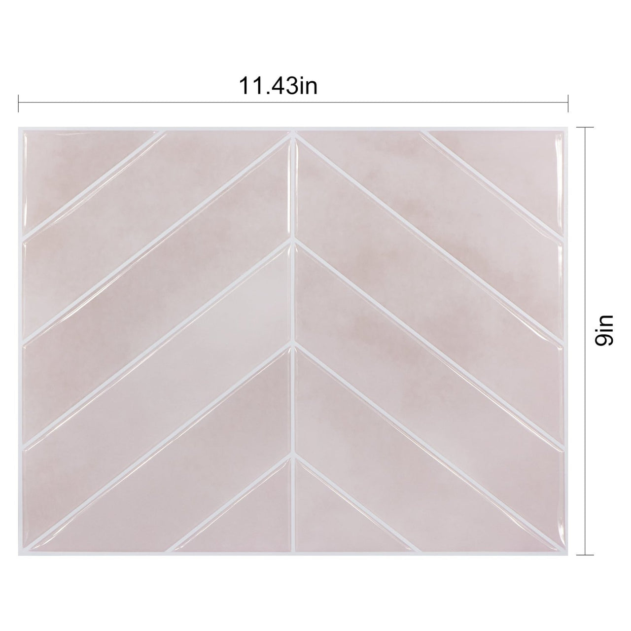 pink chevron peel and stick tiles dimension