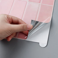 Thumbnail for Stacked Subway Wall Tile | Pink with Pink Grout