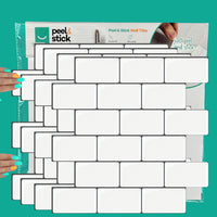 Thumbnail for Subway Wall Tile Classic | White with Almost Black Grout