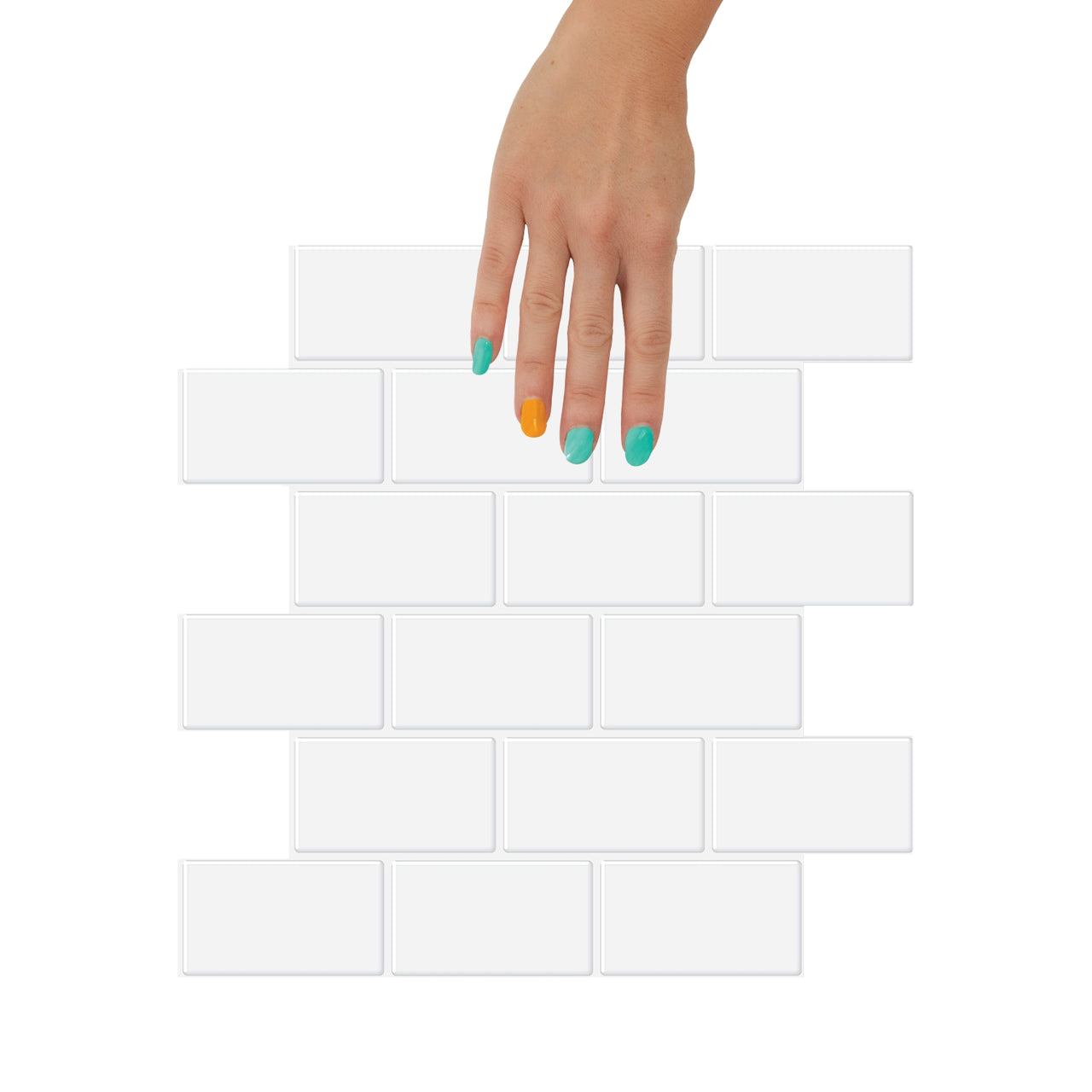 Subway Wall Tile Classic | White with White Grout