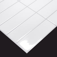 Thumbnail for 3D stacked white peel and stick subway tiles