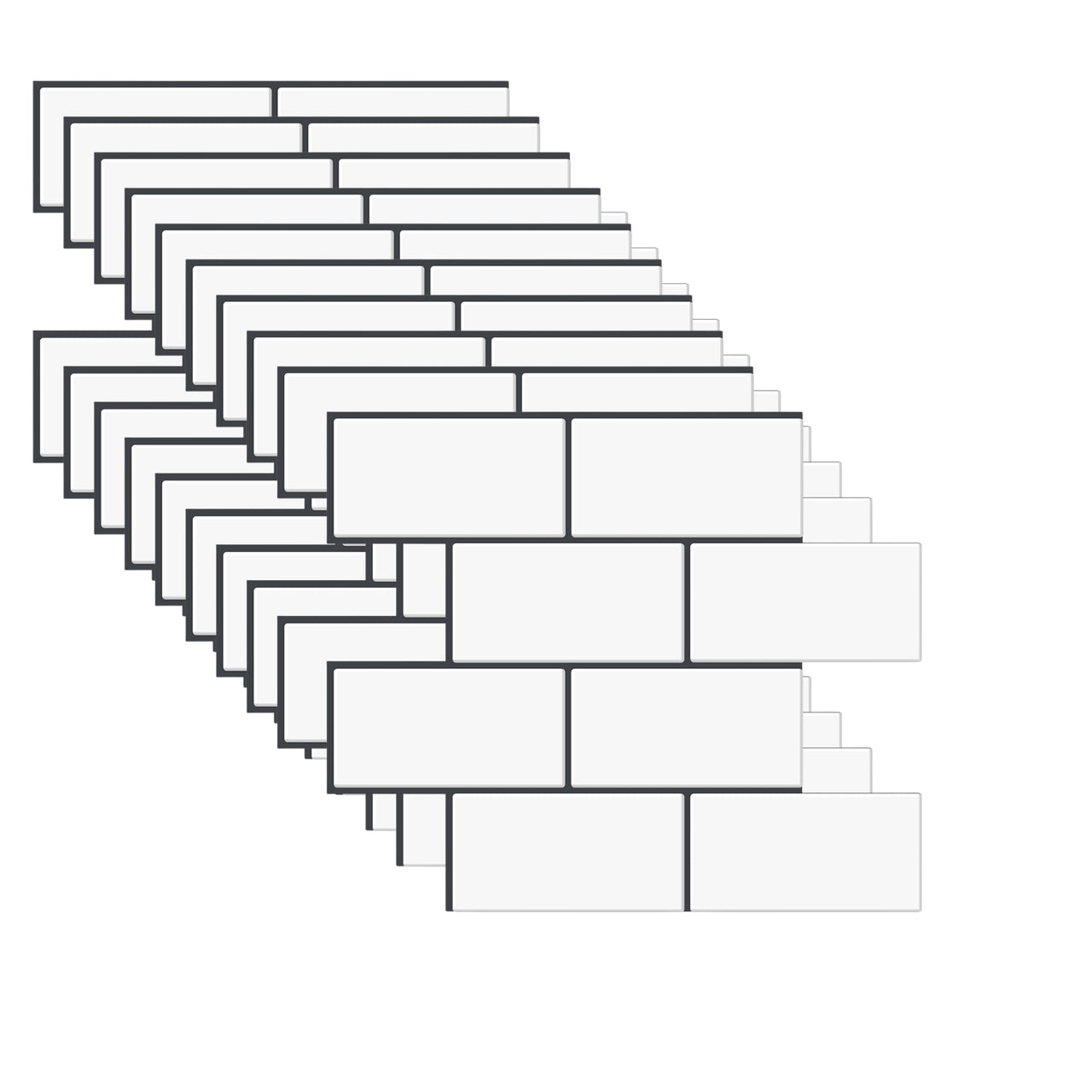 10-pack of white subway peel and stick tiles