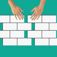 Thumbnail for White subway tiles being interlocked