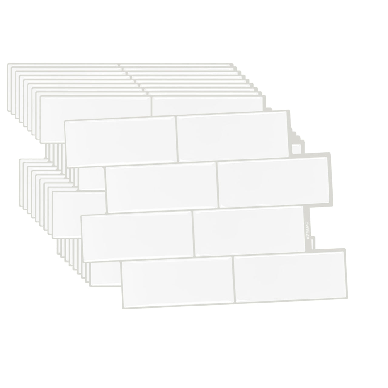 Subway Wall Tile | White with Grey Grout