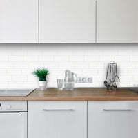 Thumbnail for Subway Wall Tile | White with Grey Grout