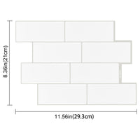 Thumbnail for Subway Wall Tile | White with Grey Grout