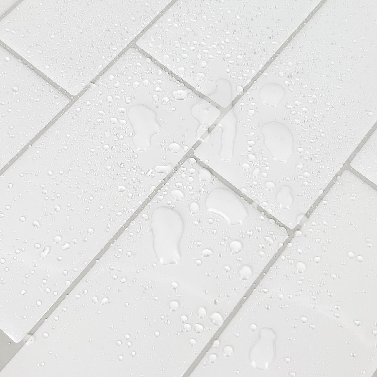 Subway Wall Tile | White with Grey Grout