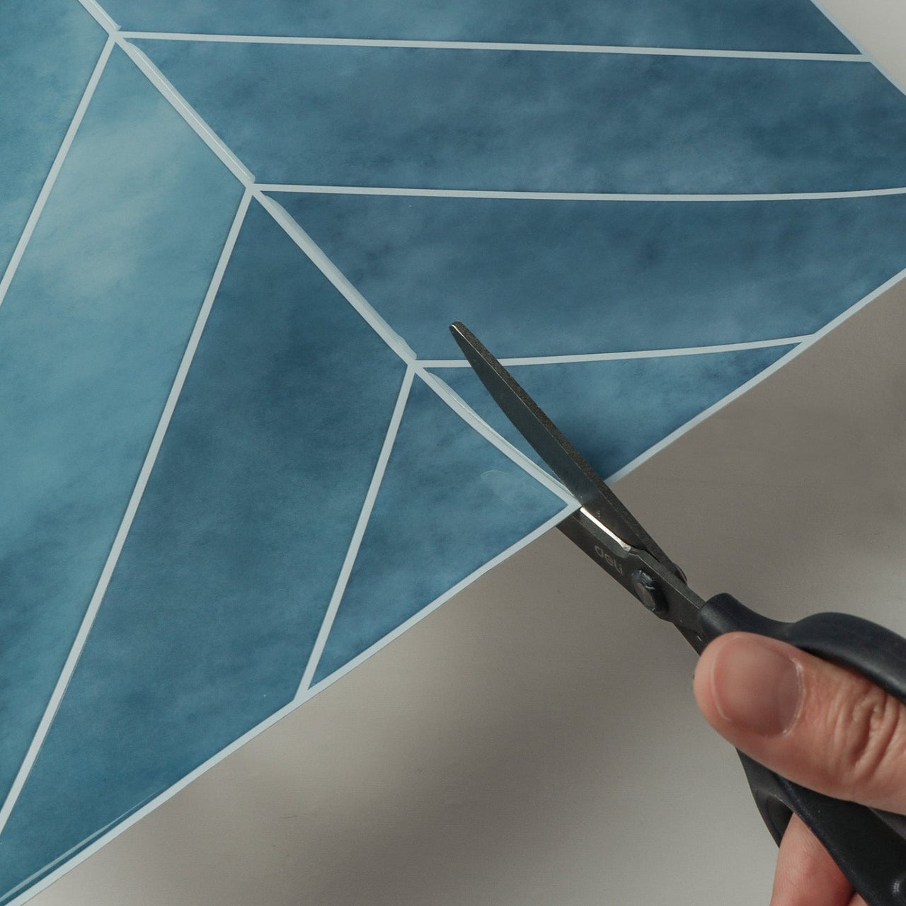 blue chevron peel and stick tiles easy to cut