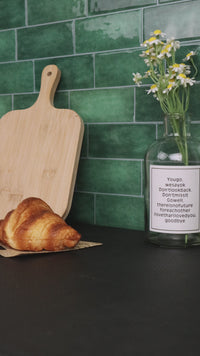 Subway Wall Tile | Green with Grey Grout