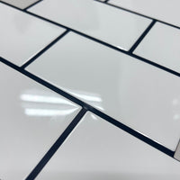 Thumbnail for White subway vinyl wall tile in 3D