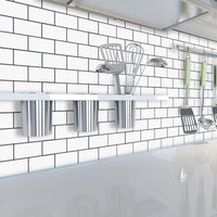 Thumbnail for White subway tile splashback