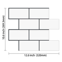 Thumbnail for White subway tile measurements