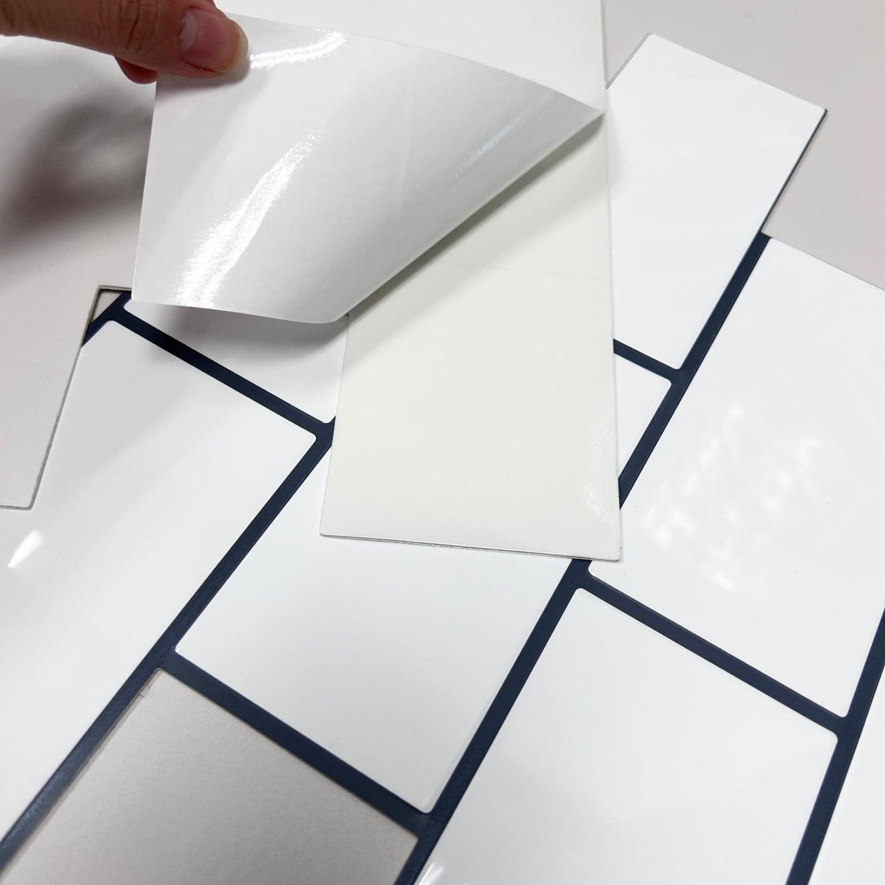 White subway peel and stick tiles easy to peel