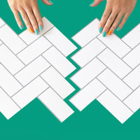 Thumbnail for White herringbone tiles interlocking