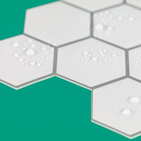 Thumbnail for White hexagon peel and stick tiles are waterproof