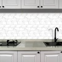 Thumbnail for Kitchen with grey marble subway tiles