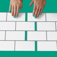 Thumbnail for White subway tiles with grey grout application
